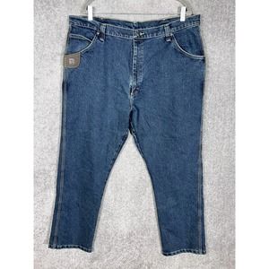 Wrangler Riggs Workwear Straight Leg‎ Jeans Mens Size 42x30 Stretch Blue Denim